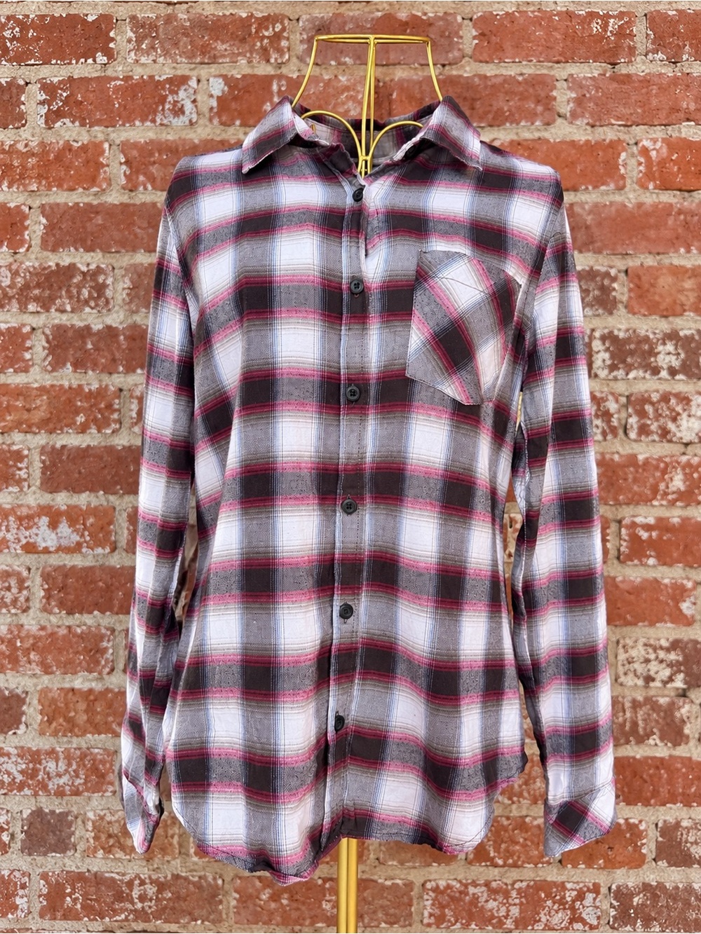 Pendleton Woman’s Plaid Cotton Flannel Button Front Shirt Size S
